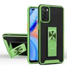 For Samsung Galaxy A31 Dual-color Skin Feel TPU + PC Magnetic Shockproof Case with Invisible Holder(Grass Green) - 1