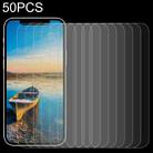 For iPhone 16e / 13 / 13 Pro 50pcs 0.26mm 9H 2.5D Tempered Glass Film - 1