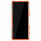 For Sony Xperia 5 III Tire Texture Shockproof TPU+PC Protective Case with Holder(Orange) - 3