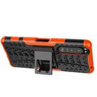 For Sony Xperia 5 III Tire Texture Shockproof TPU+PC Protective Case with Holder(Orange) - 6