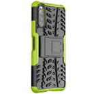For Sony Xperia 10 III Tire Texture Shockproof TPU+PC Protective Case with Holder(Green) - 2