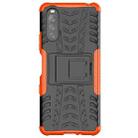 For Sony Xperia 10 III Tire Texture Shockproof TPU+PC Protective Case with Holder(Orange) - 1