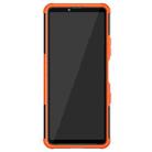 For Sony Xperia 10 III Tire Texture Shockproof TPU+PC Protective Case with Holder(Orange) - 3