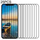 For iPhone 16e / 13 / 13 Pro 25pcs Full Glue Full Screen Tempered Glass Film - 1