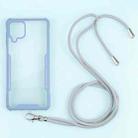 For Samsung Galaxy A12 5G Acrylic + Color TPU Shockproof Case with Neck Lanyard(Milk Grey) - 1