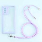 For Xiaomi Redmi K40 CN Version/K40 Pro CN Version/Mi 11i Overseas Version/Poco F3 Acrylic + Color TPU Shockproof Case with Neck Lanyard(Purple) - 1