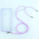 For Xiaomi Redmi Note 10 4G/10S Acrylic + Color TPU Shockproof Case with Neck Lanyard(Purple) - 1