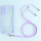 For Xiaomi Redmi Note 10 Pro Max Acrylic + Color TPU Shockproof Case with Neck Lanyard(Purple) - 1