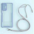 For Xiaomi Redmi Note 10 Pro Max Acrylic + Color TPU Shockproof Case with Neck Lanyard(Milk Grey) - 1