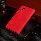 For Alcatel 1 2021 Cloth Texture Retro Horizontal Flip PU Leather Shockproof Case with Holder & Card Slot(Red) - 3