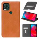 For Motorola Moto G Stylus 5G Cloth Texture Retro Horizontal Flip PU Leather Shockproof Case with Holder & Card Slot(Brown) - 1