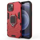 For iPhone 13 mini Shockproof PC + TPU Protective Case with Magnetic Ring Holder (Red) - 1