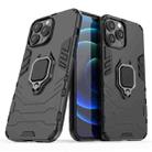 For iPhone 13 Pro Max Shockproof PC + TPU Protective Case with Magnetic Ring Holder (Black) - 2