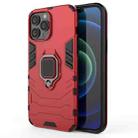 For iPhone 13 Pro Max Shockproof PC + TPU Protective Case with Magnetic Ring Holder (Red) - 1