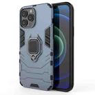 For iPhone 13 Pro Max Shockproof PC + TPU Protective Case with Magnetic Ring Holder (Navy Blue) - 1