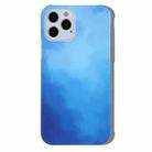 For iPhone 12 mini Ink Painting Pattern PC Protective Case (Ocean Blue) - 1