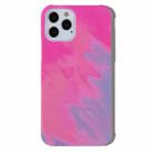 For iPhone 12 Pro Max Ink Painting Pattern PC Protective Case(Red Purple) - 1