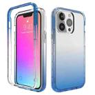 For iPhone 13 Pro Shockproof High Transparency Two-color Gradual Change PC+TPU Candy Colors Protective Case (Blue) - 1