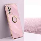 For Samsung Galaxy A82 5G XINLI Straight Edge 6D Electroplate TPU Phone Case with Ring Holder(Cherry Purple) - 1