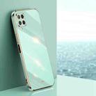 For Samsung Galaxy A22 4G XINLI Straight 6D Plating Gold Edge TPU Shockproof Case(Mint Green) - 1