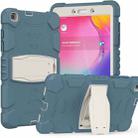 For Samsung Galaxy Tab A8.0 2019 T290 3-Layer Protection Screen Frame + PC + Silicone Shockproof Combination Case with Holder(Cornflower Blue) - 1