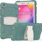 For Samsung Galaxy Tab A8.0 2019 T290 3-Layer Protection Screen Frame + PC + Silicone Shockproof Combination Case with Holder(Emerald Green) - 1