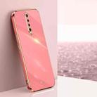 For Xiaomi Redmi K30 XINLI Straight 6D Plating Gold Edge TPU Shockproof Case(Hawthorn Red) - 1