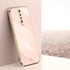 For Xiaomi Redmi K30 XINLI Straight 6D Plating Gold Edge TPU Shockproof Case(Pink) - 1