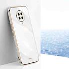 For Xiaomi Redmi K30 Pro XINLI Straight 6D Plating Gold Edge TPU Shockproof Case(White) - 1