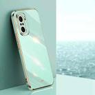 For Xiaomi Redmi K40 XINLI Straight Edge 6D Electroplate TPU Phone Case(Mint Green) - 1