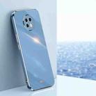For Xiaomi Redmi Note 9 5G XINLI Straight 6D Plating Gold Edge TPU Shockproof Case(Celestial Blue) - 1