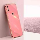 For Xiaomi Mi 8 XINLI Straight 6D Plating Gold Edge TPU Shockproof Case(Hawthorn Red) - 1