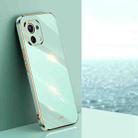 For Xiaomi Mi 11 XINLI Straight 6D Plating Gold Edge TPU Shockproof Case(Mint Green) - 1