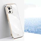 For Xiaomi Mi 11 Lite XINLI Straight Edge 6D Electroplate TPU Phone Case(White) - 1