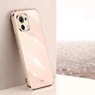 For Xiaomi Mi 11 Lite XINLI Straight 6D Plating Gold Edge TPU Shockproof Case(Pink) - 1