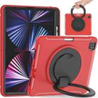 For iPad Pro 12.9 2022 / 2021 Shockproof TPU + PC Protective Tablet Case with 360 Degree Rotation Foldable Handle Grip Holder & Pen Slot(Red) - 1