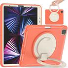For iPad Pro 12.9 2022 / 2021 Shockproof TPU + PC Protective Tablet Case with 360 Degree Rotation Foldable Handle Grip Holder & Pen Slot(Living Coral) - 1