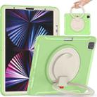 For iPad Pro 12.9 2022 / 2021 Shockproof TPU + PC Protective Tablet Case with 360 Degree Rotation Foldable Handle Grip Holder & Pen Slot(Matcha Green) - 1