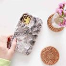 For iPhone 11 Solid Color Plush Phone Protect Case(Coffee) - 1