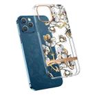 For iPhone 12 / 12 Pro High Translucent Electroplating Flower Pattern TPU + PC Shockproof Case(Ewha) - 1