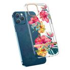 For iPhone 12 Pro Max High Translucent Electroplating Flower Pattern TPU + PC Shockproof Case(Hibiscus) - 1