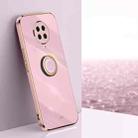 For Xiaomi Redmi K30 Pro XINLI Straight Edge 6D Electroplate TPU Phone Case with Ring Holder(Cherry Purple) - 1