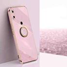 For Xiaomi Mi 8 XINLI Straight Edge 6D Electroplate TPU Phone Case with Ring Holder(Cherry Purple) - 1