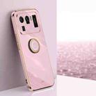 For Xiaomi Mi 11 Ultra XINLI Straight 6D Plating Gold Edge TPU Shockproof Case with Ring Holder(Cherry Purple) - 1