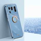 For Xiaomi Mi 11 Ultra XINLI Straight Edge 6D Electroplate TPU Phone Case with Ring Holder(Celestial Blue) - 1