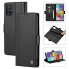 For Samsung Galaxy A32 4G LC.IMEEKE Magnetic Buckle PU + TPU Horizontal Flip Leather Case with Holder & Card Slots & Wallet(Black) - 1