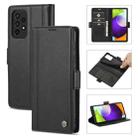 For Samsung Galaxy A72 5G / 4G LC.IMEEKE Magnetic Buckle PU + TPU Horizontal Flip Leather Case with Holder & Card Slots & Wallet(Black) - 1
