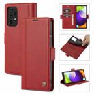 For Samsung Galaxy A72 5G / 4G LC.IMEEKE Magnetic Buckle PU + TPU Horizontal Flip Leather Case with Holder & Card Slots & Wallet(Red) - 1
