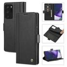 For Samsung Galaxy Note20 LC.IMEEKE Magnetic Buckle PU + TPU Horizontal Flip Leather Case with Holder & Card Slots & Wallet(Black) - 1