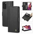 For Samsung Galaxy S20 FE LC.IMEEKE Magnetic Buckle PU + TPU Horizontal Flip Leather Case with Holder & Card Slots & Wallet(Black) - 1